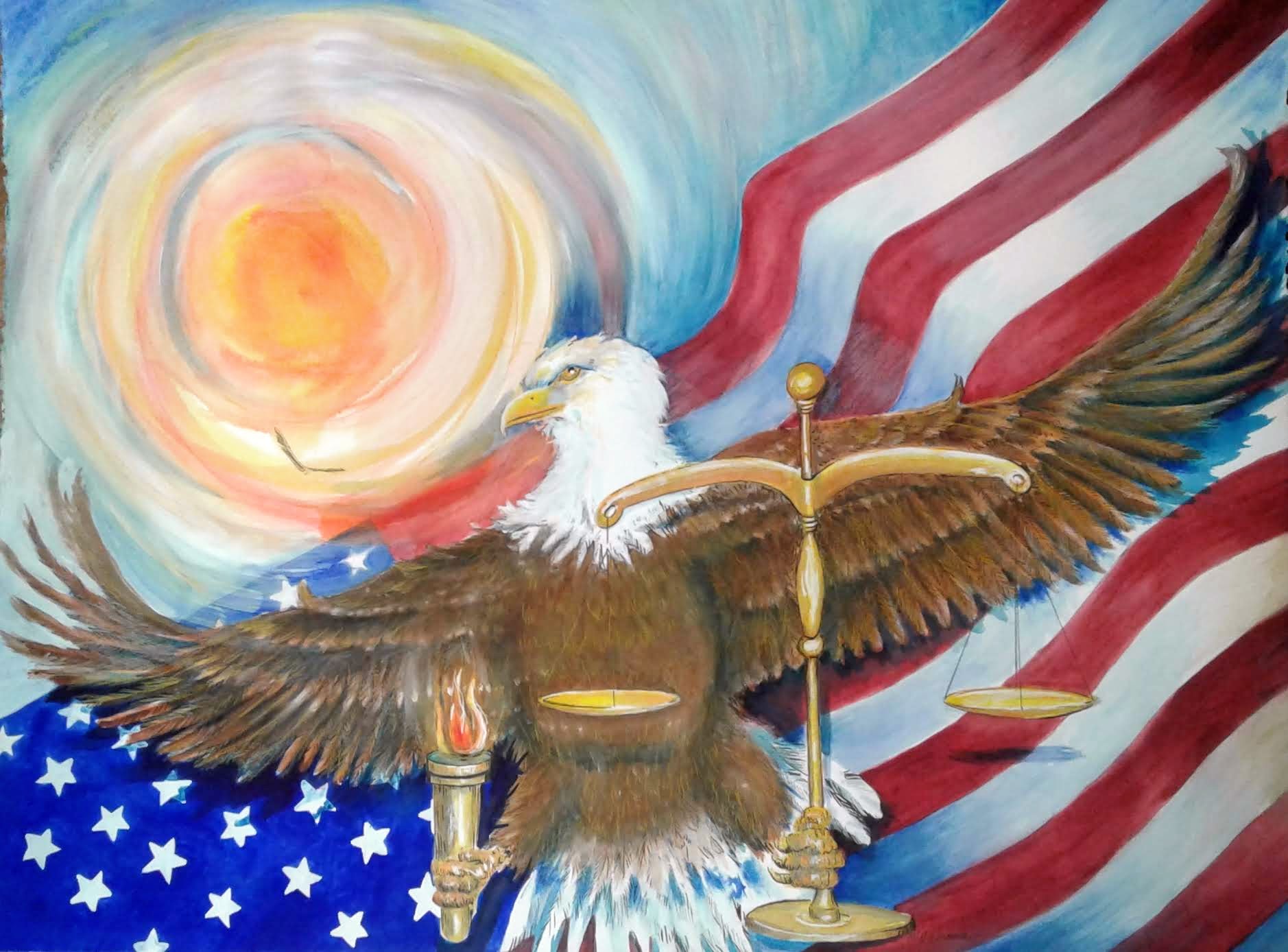 Justice for All 20 H x 30W Acrylic on canvas